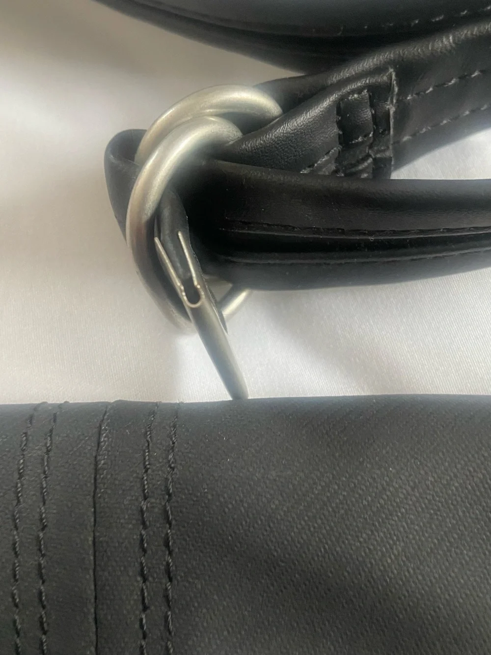 Vintage Nike Black Messenger Bag with Nike Air Logo